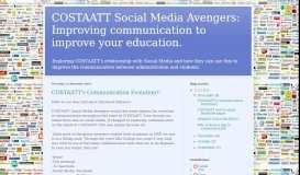 
							         Improving communication to ... - COSTAATT Social Media Avengers								  
							    