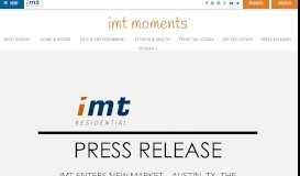 
							         IMT Enters New Market – Austin, TX -The Addition of IMT Anderson ...								  
							    