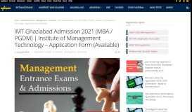 
							         IMT Ghaziabad Admission 2019 (MBA / PGDM)- Institute of ...								  
							    