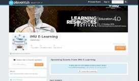 
							         IMU E-Learning - Festivals Events - AllEvents.in								  
							    