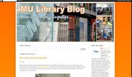 
							         IMU Library Blog: March 2017								  
							    