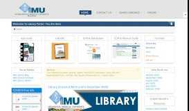 
							         IMU Library Portal								  
							    