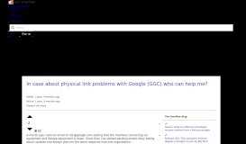 
							         In case about physical link problems with Google (GGC) who can ...								  
							    