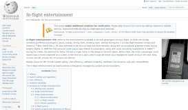 
							         In-flight entertainment - Wikipedia								  
							    