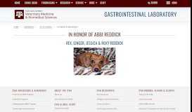 
							         In Honor Of Abbi Reddick - Gastrointestinal Laboratory								  
							    
