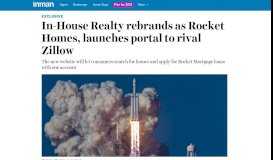 
							         In-House Realty Rebrands As Rocket Homes, Launches Portal To ...								  
							    