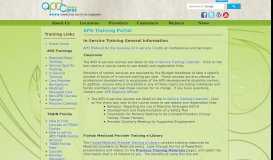 
							         In Service Training - Training | APD Training Portal								  
							    