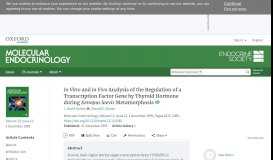 
							         In Vitro and in Vivo Analysis of the Regulation of a Transcription Factor ...								  
							    