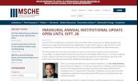 
							         Inaugural Annual Institutional Update Open Until Sept. 28 - Middle ...								  
							    