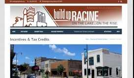 
							         Incentives and Historic Tax Credits - Build Up Racine								  
							    