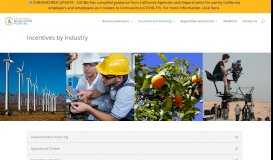 
							         Incentives by Industry | California Business Portal								  
							    