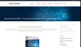 
							         Incident Response Automation | IT Security Portal | Huntsman Security								  
							    