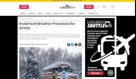 
							         Inclement Weather Procedure for SVVSD | Longmont Observer								  
							    