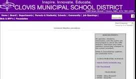 
							         Inclement Weather Procedures - Clovis Municipal Schools								  
							    