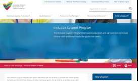 
							         Inclusion Support Program | ACECQA								  
							    
