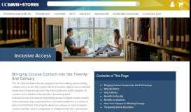 
							         Inclusive Access - UC Davis Stores								  
							    