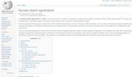 
							         Income Share Agreement - Wikipedia								  
							    