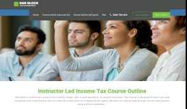 
							         Income Tax Course 2019 Outline | H&R Block								  
							    