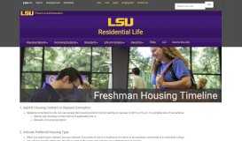 
							         Incoming Students - Room & Roommate Selection | LSU Residential Life								  
							    