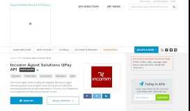 
							         Incomm Agent Solutions QPay API | ProgrammableWeb								  
							    
