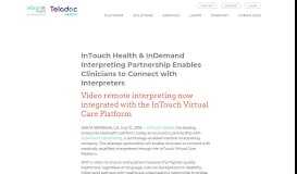 
							         InDemand Interpreting Partners with InTouch Health to Expand ...								  
							    