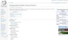 
							         Independence Public School District - Wikipedia								  
							    