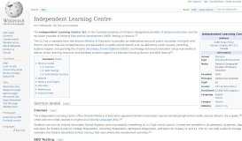 
							         Independent Learning Centre - Wikipedia								  
							    