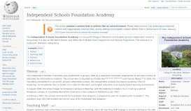 
							         Independent Schools Foundation Academy - Wikipedia								  
							    