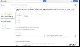 
							         Index-digest of All Court of Appeals Opinions of the Eighth District ...								  
							    