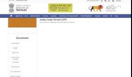 
							         India Code Portal (ICP) | Ministry of Textiles | GoI								  
							    
