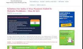 
							         India E-Visa Website and Payment Problems - An Easy Solution 2019								  
							    