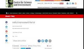 
							         India Environment Portal - Centre for Science and Environment								  
							    