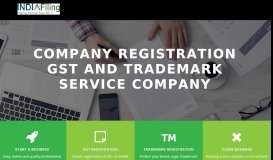 
							         India Filing - Company Registration | GST | Trademark Service Company								  
							    