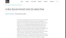 
							         India: Government sets its data free | Open Government Partnership								  
							    