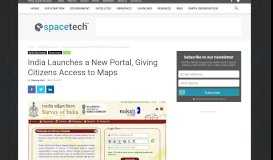 
							         India Launches a New Portal, Giving Citizens Access to Maps ...								  
							    