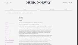 
							         India - Music Norway NO								  
							    
