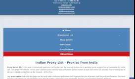 
							         India Proxy Server List - Indian Proxies - ProxyNova								  
							    