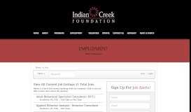 
							         Indian Creek Foundation Jobs: Job Listings								  
							    