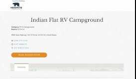 
							         Indian Flat RV Campground | Discover Yosemite National Park								  
							    