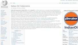 
							         Indian Oil Corporation - Wikipedia								  
							    
