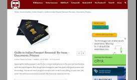 
							         Indian Passport Renewal, Re-issue - Process, Documents List								  
							    
