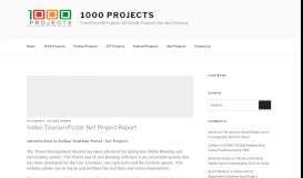 
							         Indian Tourism Portal .Net Project Report - 1000 Projects								  
							    