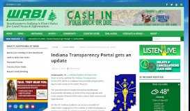 
							         Indiana Transparency Portal gets an update – WRBI Radio								  
							    