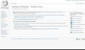 
							         Indiana University – Purdue University Indianapolis - Wikipedia								  
							    