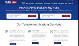 
							         IndiaSMS: India's Most Trusted Bulk SMS Service Provider								  
							    