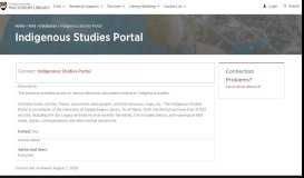 
							         Indigenous Studies Portal | MacOdrum Library								  
							    