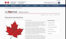 
							         Individual Learning Plans – The Maple Leaf								  
							    