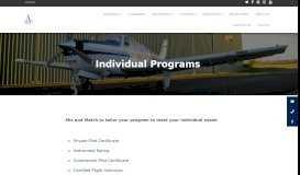 
							         Individual Programs | Flight training school Florida | Atlantis Aviation								  
							    
