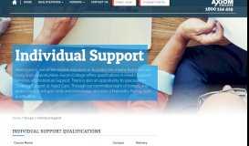 
							         Individual Support - Axiom College								  
							    