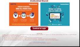 
							         Indus Direct Corporate Portal - IndusInd Bank								  
							    
